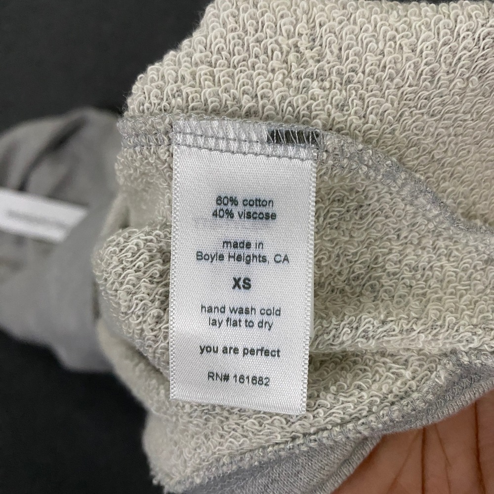 Perfectwhitetee Sweatshirt Womens XS Heather Gray French Terry Soft Lounge USA - Picture 4 of 9
